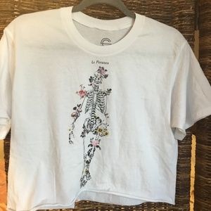 Cropped cotton tee